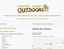 Tablet Screenshot of chestercountyoutdoors.com